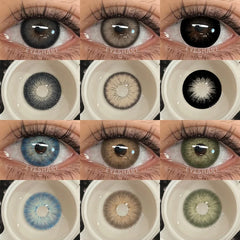 YICKYUE  -  Color Contact Eye Color Lenses Makeup Natural Black Lens Cosmetics Blue Eyes Lenses Woman Makeup Brown Beauty Contacts