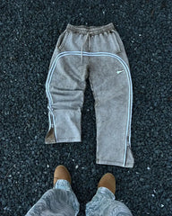 Hearujoy Baggy pants high waisted Y2k Korean version fashionable couple straight leg pants sports pan and minimalist striped casual pants