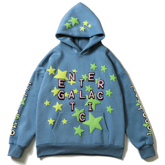Hearujoy Harajuku Letter Foam Kanye Fleece Pullover Hoodies Men and Women Hip Hop Graffiti Oversized Casual Hooded Sweatshirts