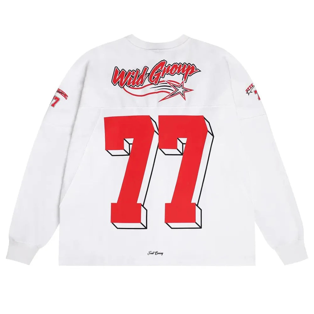 Hearujoy Spring And Autumn Men's Casual Long-Sleeved Tops Fashion Trendy Hip-Hop Street Printed American Style Loose Sportswear