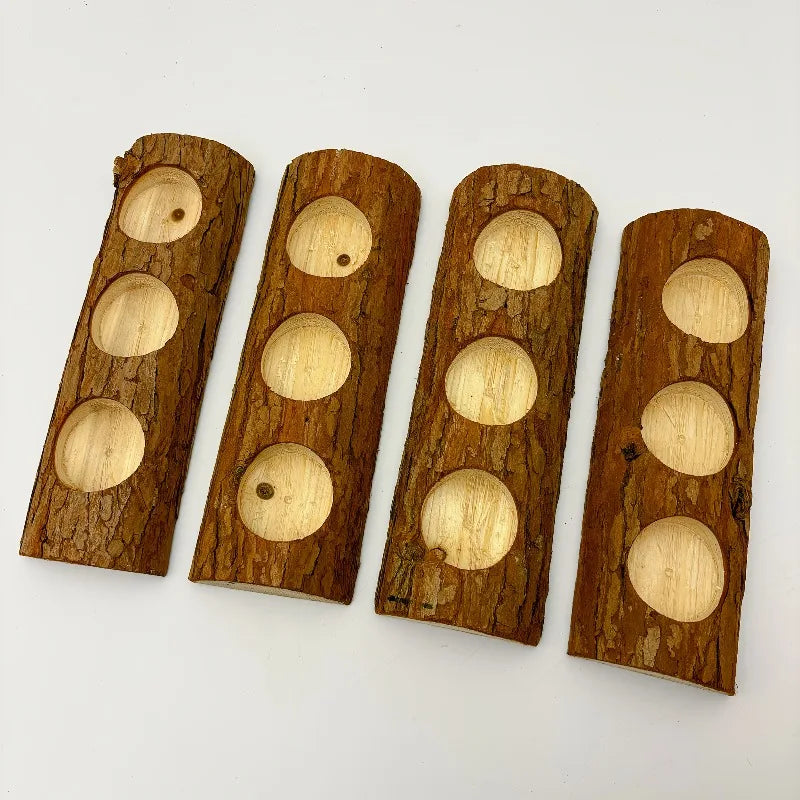 YICKYUE  -  4pcs Wooden Candle Holders Wedding Centerpiece Decor Valentine's Day Weddings Birthday Supplies Candle Cup Table Home Decoration