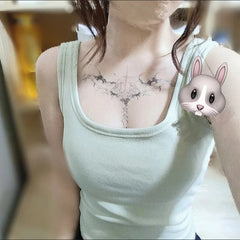 YICKYUE  -  Herbal Cross Chain Temporary Tattoo for Woman Sexy Fake Tattoo Punk Art Tattoo Sticker Waterproof Y2K Tatuajes Temporales
