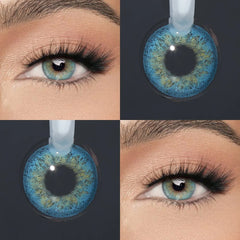 YICKYUE  -  1 Pair Soft Lens Colored Contact Lenses, Small Pupil Eye-Enlarging,  for Daily Cosmetic Makeup & Chic Styling