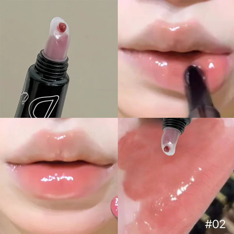 YICKYUE  -  Hydrating and Moisturize Liquid Water Light Mirror Lip Gloss Waterproof Lasting for Non-stick Cup Women's Lip Makeup Cosmetics