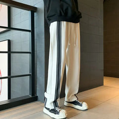 HEARUJOY  -  Autumn Winter Elegant Casual Pants for Men American Street Style Fashion Loose Fit Straight Leg Men Clothing