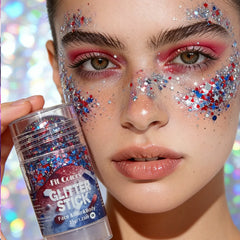 YICKYUE  -  Sparkling Sequins Glitter Gel Stick 8 Colors Sequin Body Glitter Cosmetic Stick Hair Glitter Stick Festival Makeup for Christmas