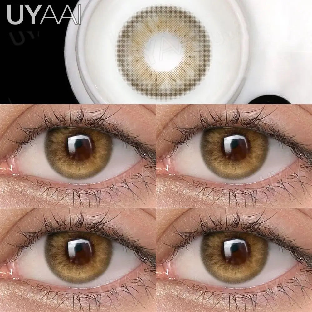 YICKYUE  -  NEW Contact Lens Beauty Blue Lens 14.5mm Big Eyes Color Contact Lenses For Eyes Natual Pupils Cosmetic Lens Makeup Gray