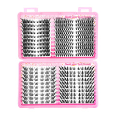 YICKYUE  -  Mixed Segment Manga Eyelashes 10-16mm Fluffy Fairy False Lashes Vivid Daily Volume Lash Extension Makeup For Daily Party Wedding