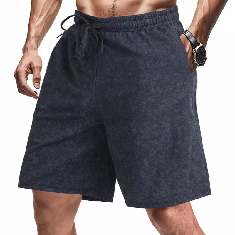 HEARUJOY  -  summer new men's loose and simple tie dye loop casual sports 5-point shorts