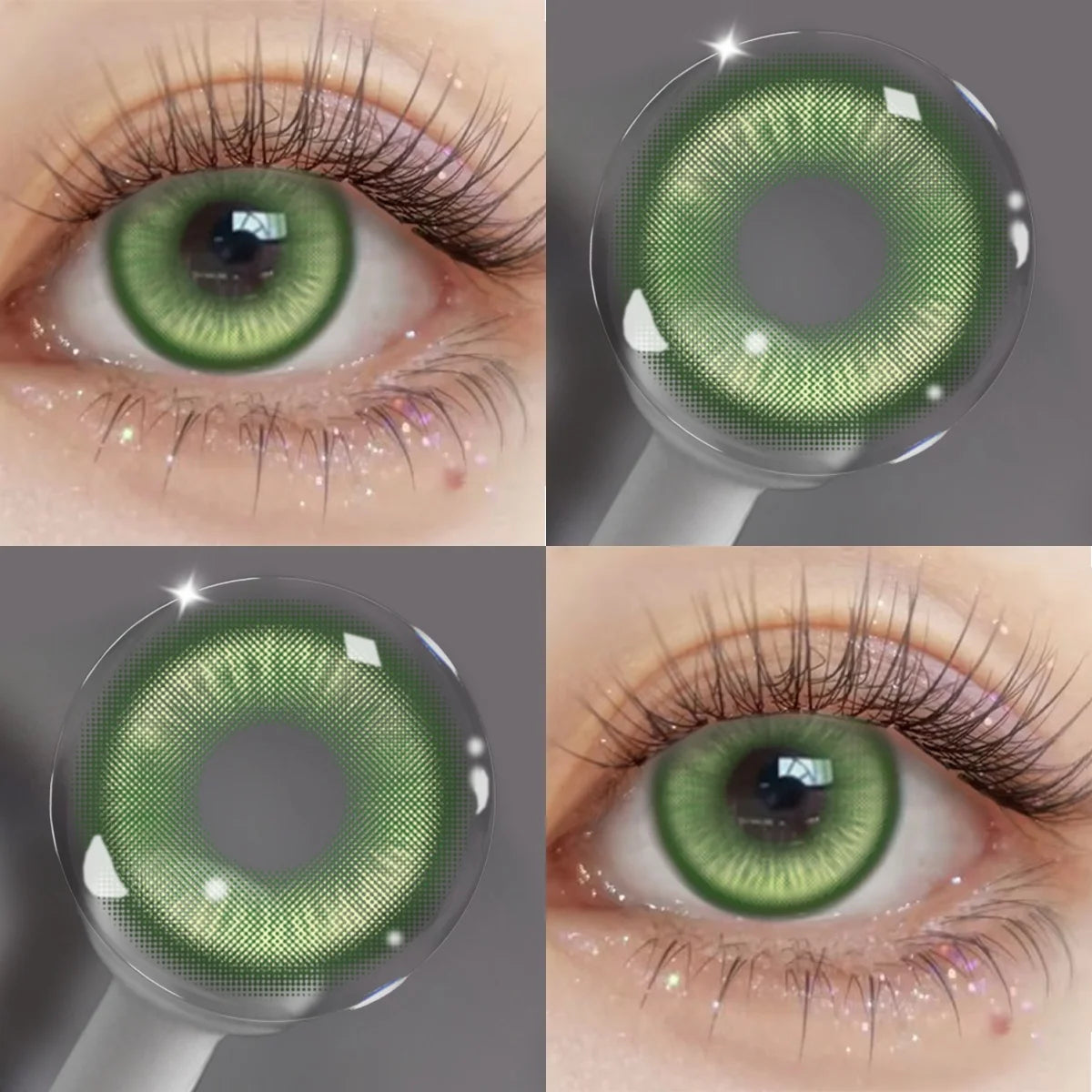 YICKYUE  -  Anime Cosplay Colored Contact Lenses, Yearly Disposable Soft Lens, Fashion Beauty Cosmetic Lenses for Students & Daily