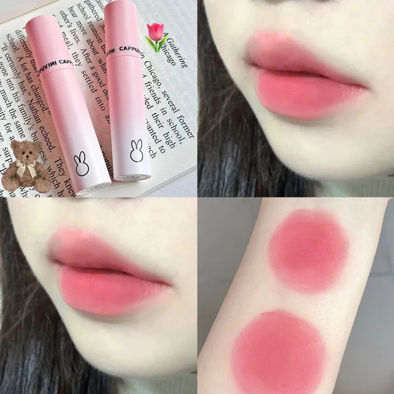YICKYUE  -  Velvet Matte Lip Mud Lipstick Mousse Chestnut Brown Waterproof Long Lasting Smooth Lip Gloss Women Lip Makeup Korea Cosmetics