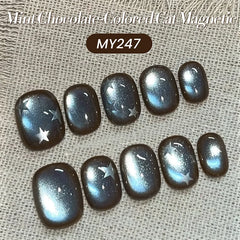 YICKYUE  -  10ml Brown Blue Nail Gel Cat Magnetic Gel Nail Polish Semi Permanent Nail Art Soaking UV LED Nail Salon DIY Gel