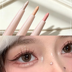 YICKYUE  -  1 Pcs Double Head Lying Silkworm Eye Brightening Eyeliner Long Lasting Waterproof and Not Easy To Halo Dye Natural Eyes Makeup