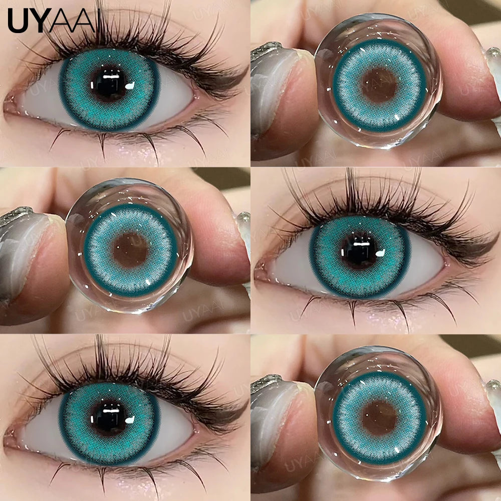 YICKYUE  -  Cosplay Contact Lenses Cosmetic Colored Pupils Hallowen Contacts Beauty Women Makeup Blue Lens Eye Contact Cosplay Pupils