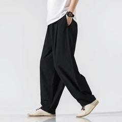 Hearujoy Slim Fit Cotton Linen Baggy Harem Trousers for Men Loose Casual Cargo Pants Man Hip Hop Y2k New In Aesthetic Free Shipping Trend
