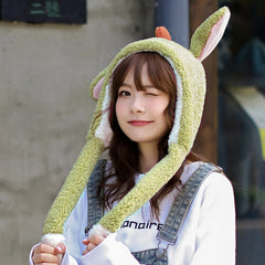 YICKYUE  -  1Pcs Dinosaur Hat Unique Shape Warm Ear Cover for Cold Weather Unisex Winter Party Halloween Cosplay Christmas Decorative Cap