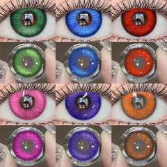 YICKYUE  -  1pair Cosplay  Myopia Color Contact Lenses Anime Pupil 6months 1pair Halloween Cute 14.5mm Softlens