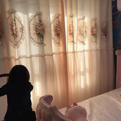 YICKYUE  -  Korean American French Princess Curtains for Bedroom Living Room Blackout Luxury Girl Kids-children European Style Customize