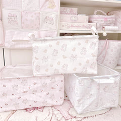YICKYUE  -  Cartoon Cute Storage Basket Home Dirty Clothes Basket Waterproof Rectangular Storage Basket Cat Printing Foldable Storage Basket