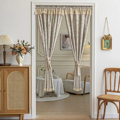 YICKYUE  -  Country Style Linen-Cotton Flaxen Curtain Enclosure Kitchen Door Curtains Cafe Living Room Window Kitchen Curtain Decoration