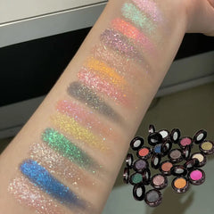 YICKYUE  -  Metallic Glitter Smoked Green Eyeshadow Cream Chameleon Blue Sparkling Shimmer Highlighter Eyeshadow Palette Eye Shadow Makeup