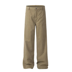 Hearujoy Stylish Men's Cargo Pants Straight Casual Overalls Solid Color Women Men Clothing Summer Loose Bottom Streetwear 9C6624