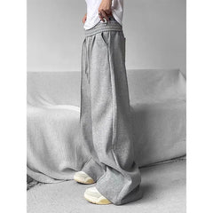 Hearujoy Wide Leg Sweatpants Men Oversize Gray Sports Pants Sportswear Casual Trousers Male Loose Korean Streetwear Hip Hop