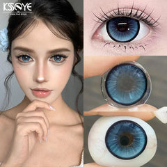 YICKYUE  -  2PCS Colorld Contacts Lenses for Eyes Beauty Pupils Blue Lenses Yearly Brown Contacts Natural Grey Pupils Korean Lenses