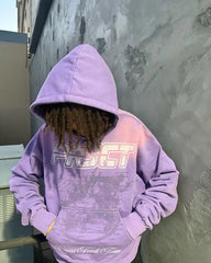 HEARUJOY  -  Projectcapri graphical hoodies women harajuku oversized sweatshirt grunge hoodie Couples y2k tops goth streetwear gothic clothes