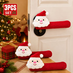 YICKYUE  -  3pcs Santa Claus Doorknob Gloves, Red Door Knob Protectors,Festive Atmosphere Hanging Ornaments, Halloween Home Door Decoration