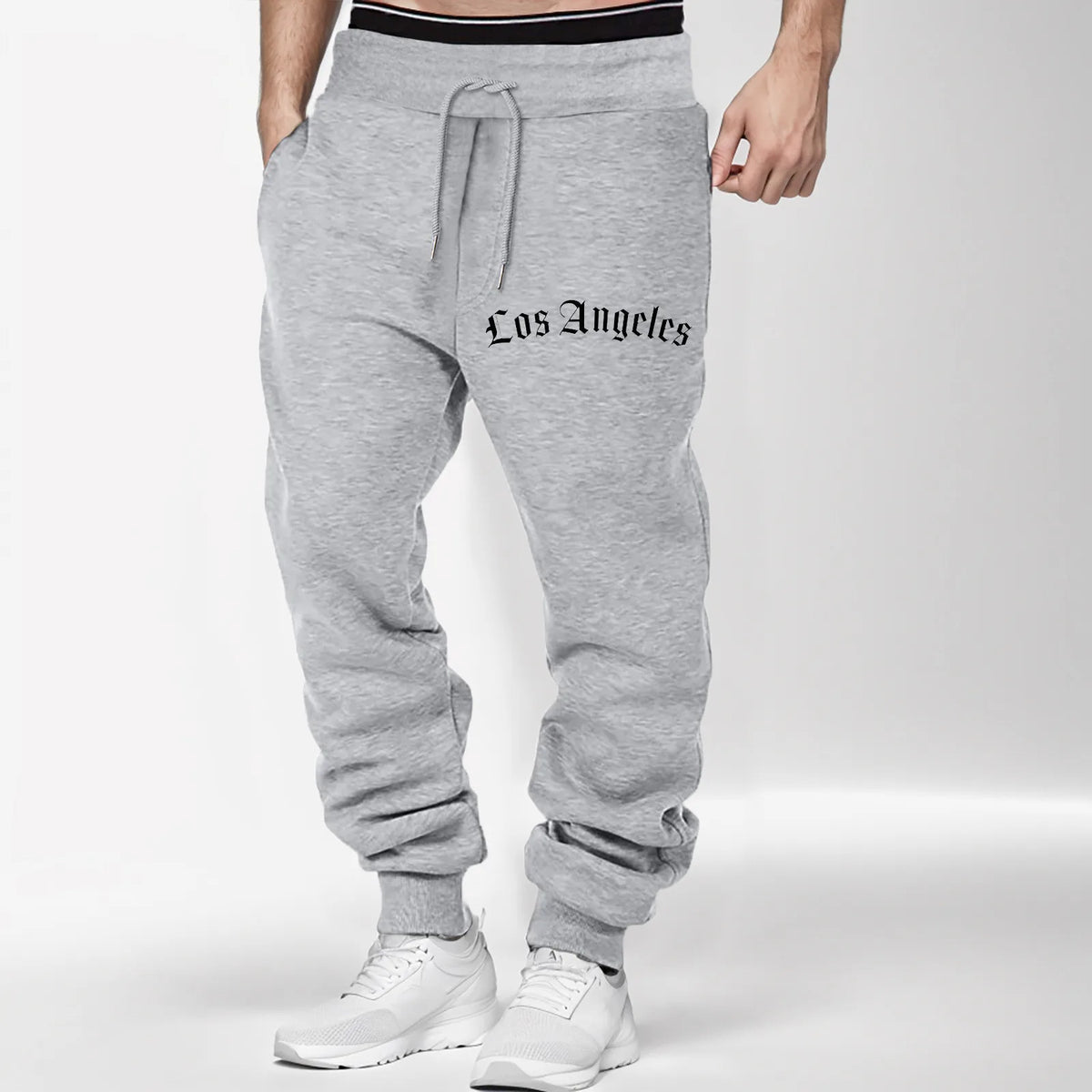 HEARUJOY  -  Drawstring Wide Leg Straight Pants Men'S Winter High Street Fashion Casual Loose Men Trousers Pantalon Homme VêTement Homme
