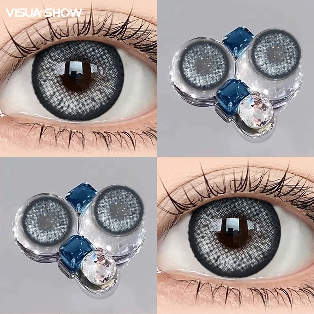 YICKYUE  -  Twinkle Doll-eye Colored Contact Lenses Half-Yearly Use Blue&Green Natural Contacts for Women Daily Eye Beauty &Makeup