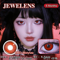YICKYUE  -  1pair Cosplay  Myopia Color Contact Lenses Anime Pupil 6months 1pair Halloween Cute 14.5mm Softlens