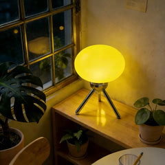 YICKYUE  -  Bauhaus Mid-Century Glass Mushroom Table Lamp Nordic Ins Girls Style Retro Modern Bedroom Bedside Ambient Decor Light