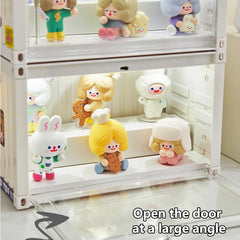 YICKYUE  -  Doll Toy Storage Box with Light Blind Box Display Stand Dustproof Stackable Organizer Case for Figures Showcase Organizer Boxes