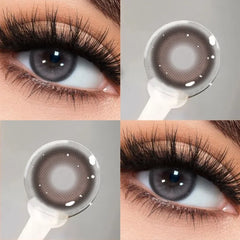 YICKYUE  -  2PCS New Fashion Colored Contact Lenses High Quality Brown Beauty Pupils Colored Contact Lenses Grey Beauty Lenses Yearly