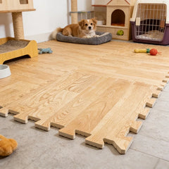 YICKYUE  -  18pcs EVA Foam Interlocking Floor Mats Wood Grain Design Home Fitness Game Special Mat Anti-Slip Bedroom Floor Mat for Home Use