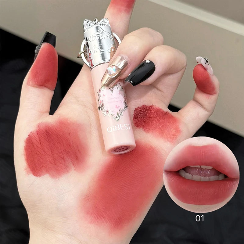 YICKYUE  -  4 Colors Velvet Lip Mud Matte Finish Skin-Tone Enhancing Lip Tint Versatile Nude Makeup For Women Lasting Lipgloss Stain