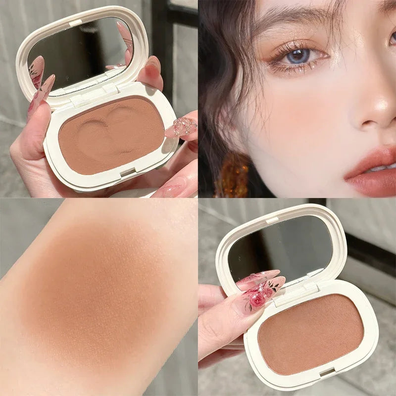 YICKYUE  -  Mud Blusher Contour Matte Natural Cheek Tint Purple Taro Low Saturation Waterproof Soft Contouring Cream Cosmetics