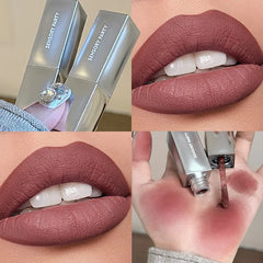 YICKYUE  -  1 Pcs Waterproof Matte Velvet Lip Gloss Nude Pink Colors Long Lasting Non-stick Cup Not Easy To Fade Lip Gloss Lipstick Makeup