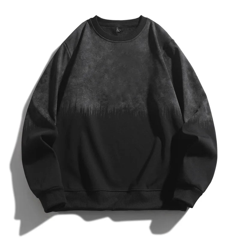 HEARUJOY  -  Spring Autumn New Fashion Trendy Casual Versatile Printed Men's Crew Neck Sweatshirt Loose Comfortable Top