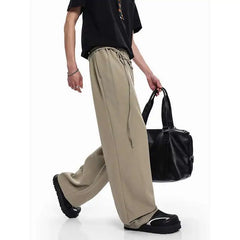 HEARUJOY  -  Khaki Suit Pants Men Fashion Society Mens Black Dress Pants Korean Loose Wide Leg Pants Mens Office Formal Trousers S-2XL