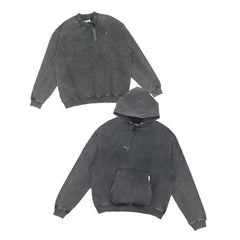 Hearujoy Y2K New Retro Washed Distressed Solid Sweatshirt High Street Loose Casual Hoodie Soft Comfortable O-Neck Youth Trendy Sweatshirt