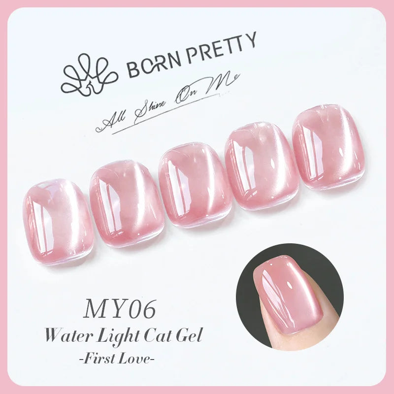 YICKYUE  -  10ml Dark Red Coffee Brown Glass Bead Cat Magnetic Gel Nail Polish Semi Permanent Soak Off UV Gel Varnish Manicure