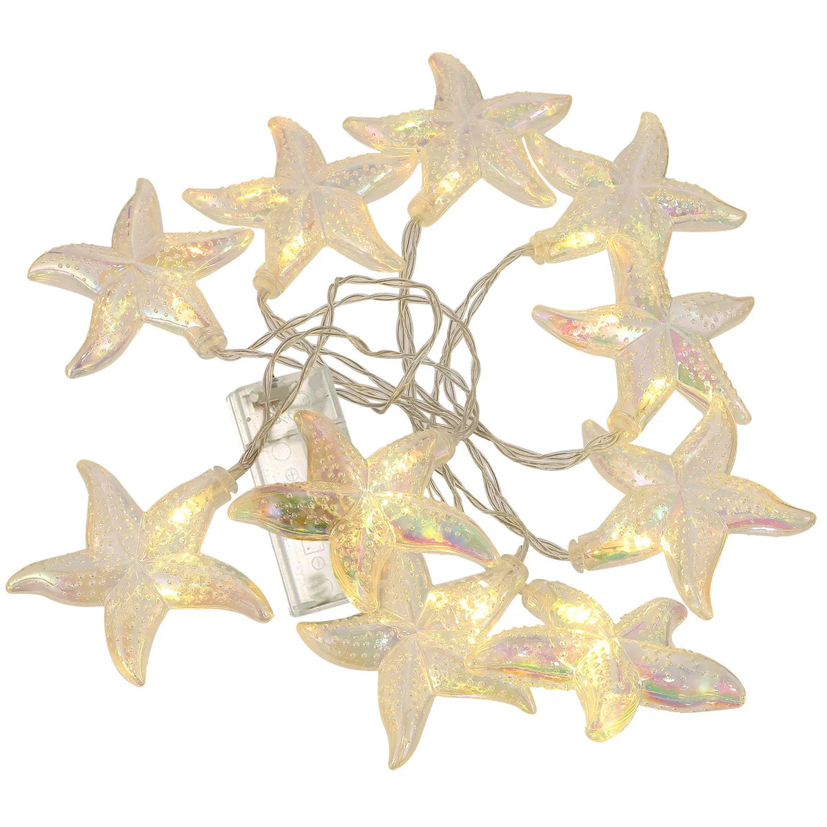 YICKYUE  -  1Set Sea Star LED String Lights 10 Light Bulbs Creative Hanging Decoration Lights for Party Store Wall Tree Festive Warm