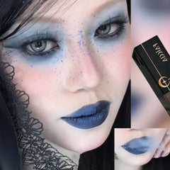 YICKYUE  -  Gothic Matte Black Liquid Lipstick Moisturizer Long-Lasting Punk Blue Green Sparkling Pearl Lip Gloss Halloween Lip Glaze Makeup