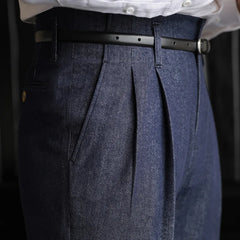 HEARUJOY  -  High Waist Trousers Pant For Man OfficeTrouser Business Casual Pant British Social Club Outfits Pantalones Hombre Excluding Belt