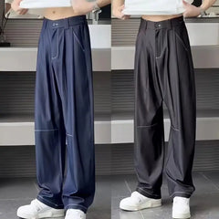 HEARUJOY  -  Advanced Hanging Thin Jeans Men Casual Loose Curved Knife Pants Summer Fashion High Street Comfortable Denim Trousers Streetwear
