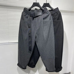 Hearujoy Mens Y2k Pants Autumn Fashion Simple Retro Corduroy Pants Slightly Elastic Loose Harem Workwear Versatile Casual Pants Men