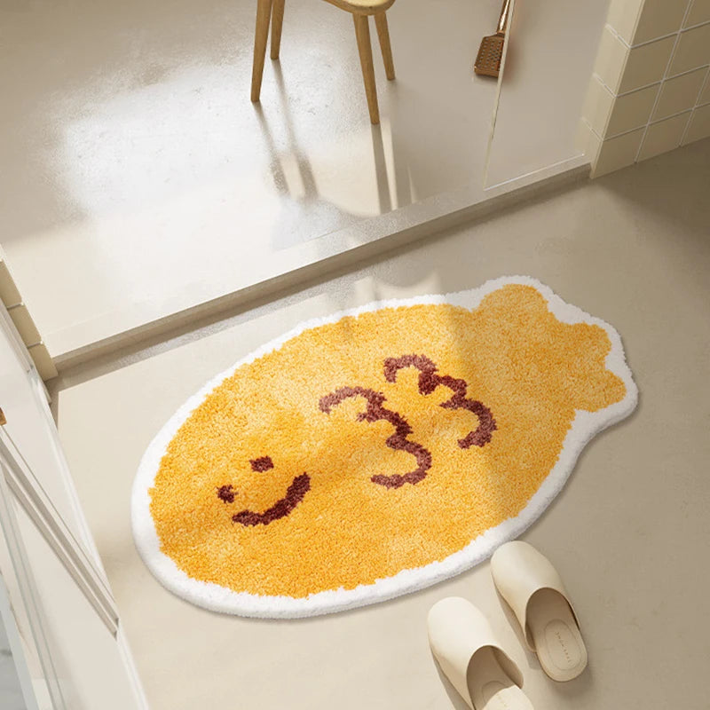 YICKYUE  -  Cartoon Tufting Bathroom Mat Dog Food Carpet Area Rug Bathmat Floor Tub Side Absorbent Anti Slip Pad Doormat Home Decor 50x80cm